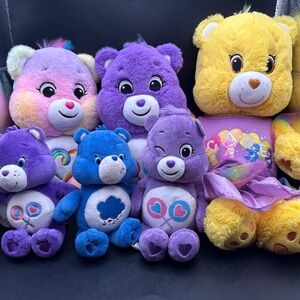 Carebear Lot Of Six Bears Funshine, Togetherness, Share X 3, And Grumpy Bear